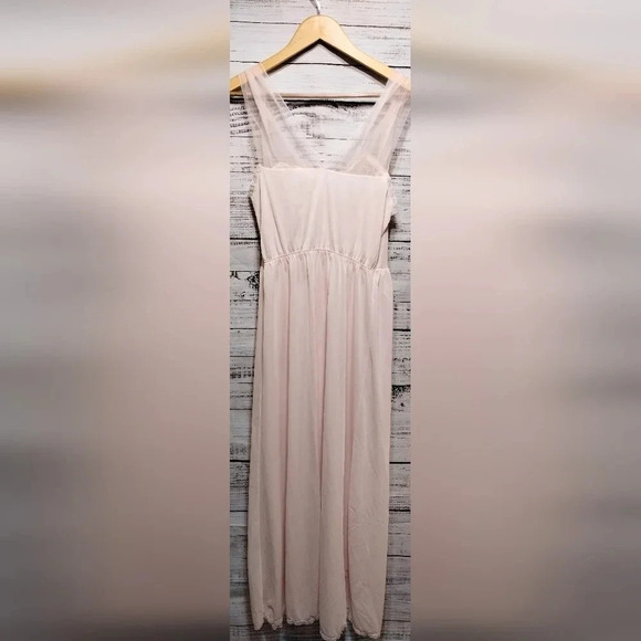 Lorraine Perfect Pink Nightgown size Medium Maxi Mid Century Vintage Lingerie - Picture 8 of 9